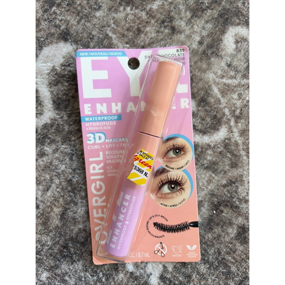 COVERGIRL Eye Enhancer 3D Mascara Dark Chocolate Curling Lifting 0.30 oz
